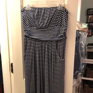 Strapless maxi dress